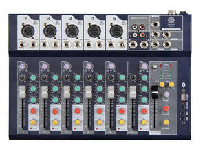 Digimore D-255 7-Channel Audio Mixer with USB & Phantom Power