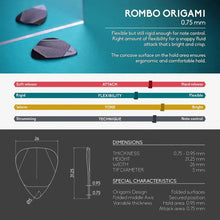 ROMBO Pick Set Origami Mixed Colors (4 Guitar Picks) .75mm