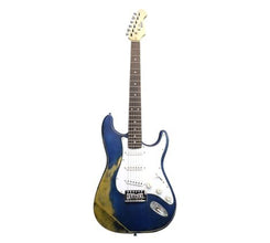 NEWEN Relic Stratocaster Style Electric Guitar Made in Argentina, White Oak, Blue