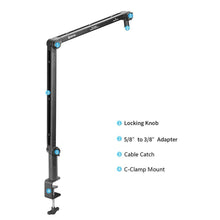Boya BY-BA30 Boom Arm Aluminum Alloy Desk Holder Microphone Stand Bracket for Video Recording