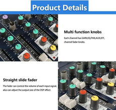 Digimore D-255 7-Channel Audio Mixer with USB & Phantom Power