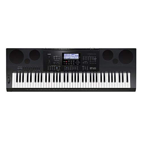 Casio WK7600 76-Key Workstation Keyboard with Power Supply and Piano tones, Black