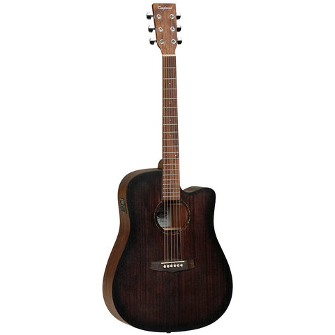 Tanglewood Crossroads TWCR DCE Semi Acoustic Guitar, 6 Strings, Dreadnought Cutaway, Whiskey Barrel Burst Satin Finish