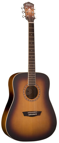 Washburn WD7S Harvest Series Grand Auditorium Acoustic-Electric Guitar - Tobacco Sunburst