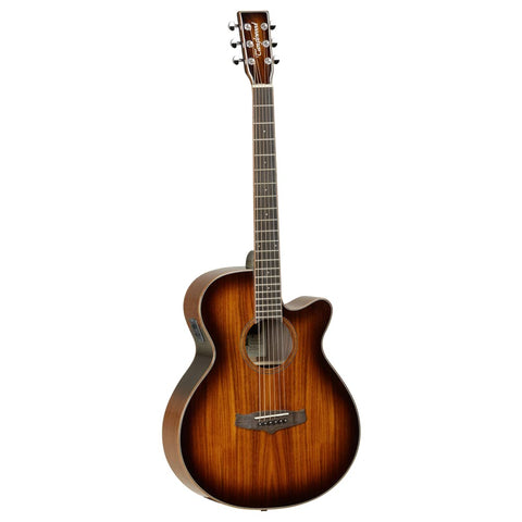 Tanglewood TW4 E KOA Winterleaf Series Electro Acoustic Guitar, Fishman Presys Pickup, Tobacco Burst Gloss