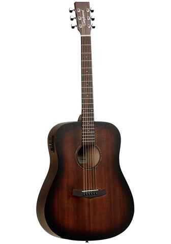 Tanglewood Crossroads TWCR DE Semi Acoustic Guitar, 6 Strings, Dreadnought, Whiskey Barrel Burst Satin Finish