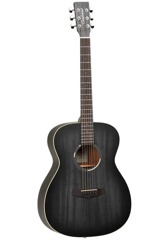 Tanglewood Blackbird Series Acoustic Guitar, 6 Strings, Orchestra Shape, Smokestack Black Satin Finish