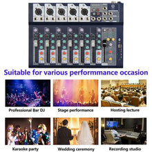 Digimore D-255 7-Channel Audio Mixer with USB & Phantom Power