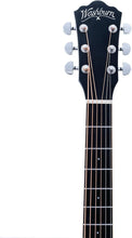 Washburn Deep Forest Burl 6 String Acoustic Guitar, Right, Black Fade (DFBDB)