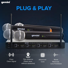 Gemini UHF-04HL: 4-Channel UHF Wireless Headset & Lapel Mic System - for Fitness, Speaking, Church & More