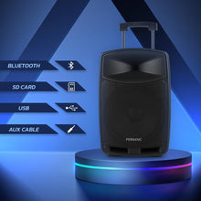 PERSANG Octane 9 Premium Trolley Speaker | 2X UHF Wireless Mic | Upto 7 Hours Playtime | 100 Watts RMS | 30.48 cm Driver | Audio