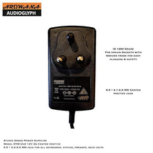 Arowana KYB12V2 Studio Grade Center Positive 12V 2A Power Supply for Keyboards, Synths, Preamps & other Audio Gear