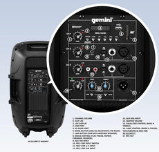 Gemini AS-2115BT-LT 2000-Watt 15-Inch Multi LED Bluetooth Loudspeaker