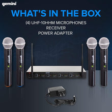 Gemini UHF-04HL: 4-Channel UHF Wireless Headset & Lapel Mic System - for Fitness, Speaking, Church & More