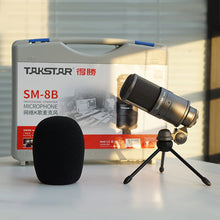 TAKSTAR Studio Microphone/Recording Microphone, Condenser Microphone with Windproof Sponge for Vocals Recording, Dubbing, Live-Streaming, Broadcasts, and YouTube Videos SM-8B