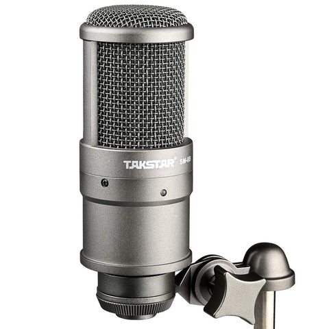 TAKSTAR Studio Microphone/Recording Microphone, Condenser Microphone with Windproof Sponge for Vocals Recording, Dubbing, Live-Streaming, Broadcasts, and YouTube Videos SM-8B