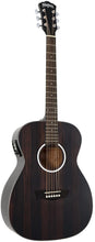 Washburn 6 String Acoustic-Electric Guitar, Right, Striped Ebony (DFEFE)