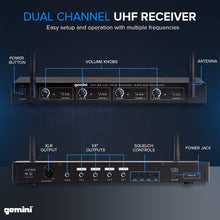 Gemini UHF-04HL: 4-Channel UHF Wireless Headset & Lapel Mic System - for Fitness, Speaking, Church & More