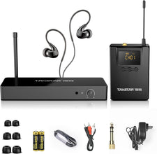 TAKSTAR WPM-300 UHF Wireless in-Ear Monitor System 10 Channels & Bodypack Monitoring, 164Ft Transmission Distance in-Earphone