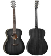 Tanglewood Blackbird Series Acoustic Guitar, 6 Strings, Orchestra Shape, Smokestack Black Satin Finish (TWBBO)