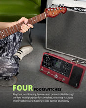 MOOER GE150 Pro Li Guitar Amp Modelling Multi Effects PedalBuilt-in Battery with 200 Presets, 151 Effects, 55 Amp Models, 26 Cab Sims, 10 IR Slots, 4 Footswitches