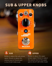 MOOER Purer Octave Guitar Pedal, Micro Seires Guitar Pedal 15 Octave Modes and 3 Working Modes