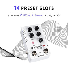 MOOER Preamp X2 Dual-channel Digital Preamp Pedal with 14 Preset Slots Supporting loading MNRS, GNR, and GIR files via MOOER STUDIO to Expand Ttonal Palette