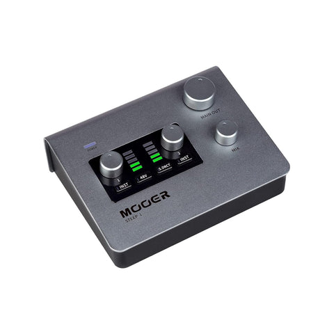 MOOER Steep? Audio Interface for Recording, Stero Soud With 24bit/192 Khz Audio Ports and 2x Tpye-C 2x 1/4" Trs Mono Jacks, Microphone/Headphones