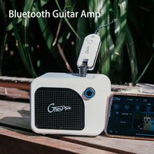 MOOER GTRS PTNR GCA5 White Mini Bluetooth Amplifier Guitar Amp with 1/4?€? Input Jack, Built-in Batteries, USB Charging, Bluetooth Speaker for Audio Playback