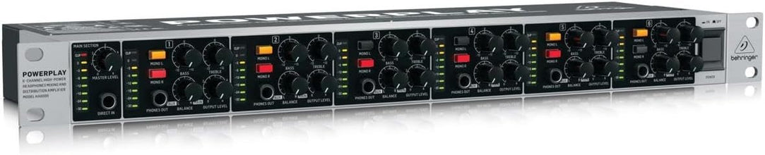 Behringer Powerplay HA6000 6-Channel Headphone Mixing Distribution Amplifier