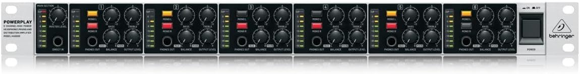 Behringer Powerplay HA6000 6-Channel Headphone Mixing Distribution Amplifier