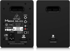 Behringer MEDIA 40USB High-Resolution,150 Watt Bi-Amped Digital Monitor Speakers with USB Input