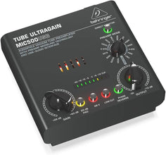 Behringer TUBE ULTRAGAIN MIC500USB Audiophile Vacuum Tube Preamplifier with Preamp Modeling Technology and USB/Audio Interface