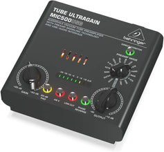 Behringer TUBE ULTRAGAIN MIC500USB Audiophile Vacuum Tube Preamplifier with Preamp Modeling Technology and USB/Audio Interface