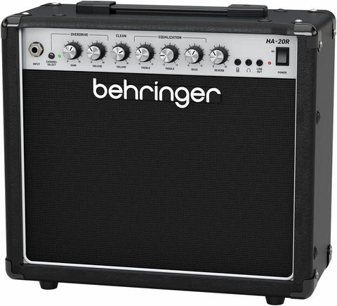 Behringer HA-20R 20 Watt Guitar Amplifier with 2 Independent Channels, VTC Tube Modeling, Reverb and Original Bugera 8" Speaker