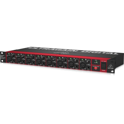 Behringer ADA8200 Ultragain Digital Audiophile 8 In/8 Out ADAT Audio Interface with MIDAS Mic Preamplifiers