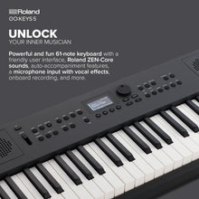 Roland GO:KEYS 5 Music Creation Keyboard | 61-Note Keyboard | Built-In Stereo Speakers | Mic Input | Bluetooth Audio/MIDI Support for Music Streaming - Graphite