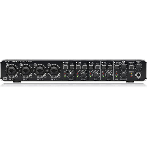 Behringer UMC404HD U-Phoria MIDI Interface with MIDAS Mic Preamplifiers