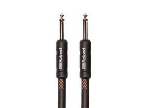 Roland Black Series Instrument Cable, Sraight/Sraight 1/4 Inch Jack - RIC-B20, Length: 20 ft / 6 m
