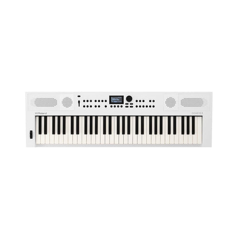 Roland GO:KEYS 5 Music Creation Keyboard | 61-Note Keyboard | Built-In Stereo Speakers | Mic Input | Bluetooth Audio/MIDI Support for Music Streaming - White