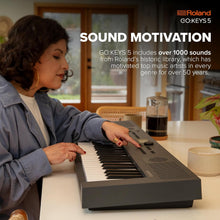 Roland GO:KEYS 5 Music Creation Keyboard | 61-Note Keyboard | Built-In Stereo Speakers | Mic Input | Bluetooth Audio/MIDI Support for Music Streaming - White