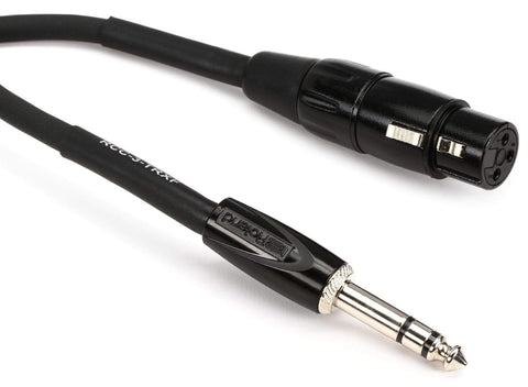 Roland Black Series Interconnect Cable, 1/4-Inch TRS to XLR (Female), 3-Feet