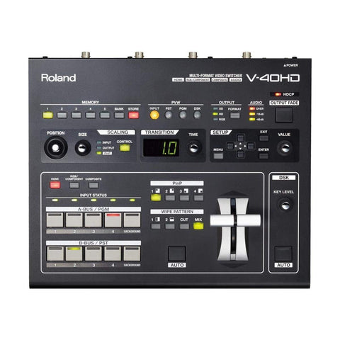Roland V-40HD Multi-Format Video Switcher Audio Processing
