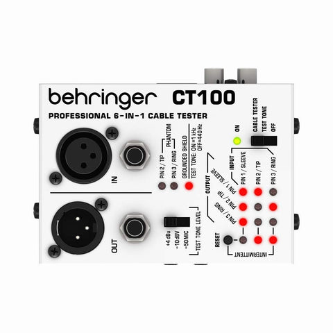 Behringer CT100 Cable Tester, Silver