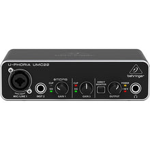 Behringer U-PHORIA UMC22 Audiophile 2x2 USB Audio Interface with MIDAS Mic Preamplifier