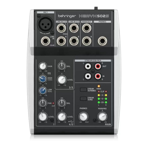 Behringer Mixer-Unpowered USB Compact Mixer (XENYX 502S), Black