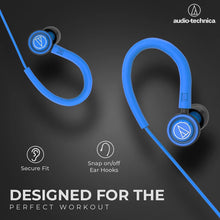 Audio-Technica COR150IS BL Sonic Sport in-Ear Wired Earphone with HD Sound 8.5mm Powerful Drivers Sound Isolation & in line Controls with Mic (Blue)