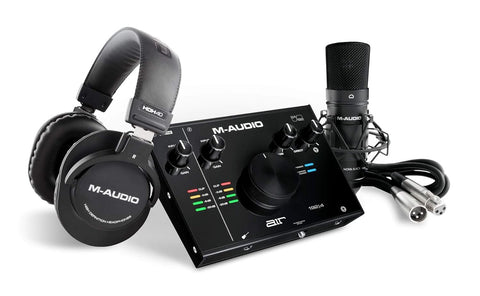 M-Audio AIR 192|4 Vocal Studio Pro -Complete Recording Package - 2-In/2-Out USB Audio Interface with Condenser Microphone, Shockmount, XLR Cable, Headphones and Pro Software Suited Software Suite -