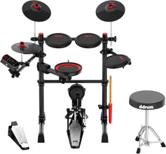 Ddrum E-Flex 8Pc Bluetooth Electronic Drums with Throne and Sticks
