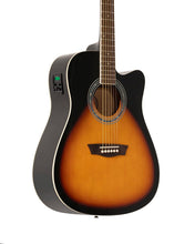 Washburn WA90CEVSB-U Dreadnought Acoustic-Electric Guitar Vintage Tobacco Sunburst